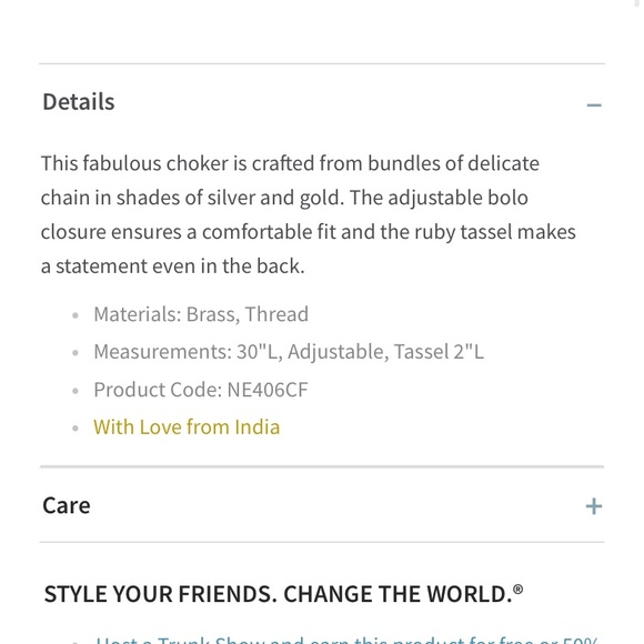 Noonday Collection Threaded Chain Choker - Picture 3 of 3